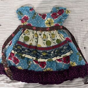 Matilda Jane Blue and Red Floral Kids Dress